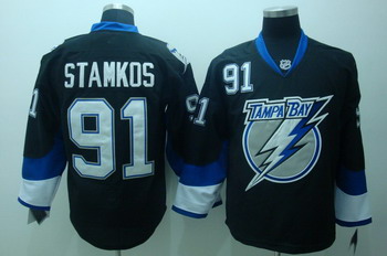 Cheap Tampa Bay Lightning 91 Steven Stamkos Black Jerseys For Sale