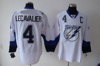 Cheap Tampa Bay Lightning 4 Vincent LeCavalier White Jersey For Sale