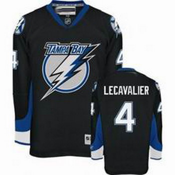 Tampa Bay Lightning 4 Vincent Lecavalier Black Jersey