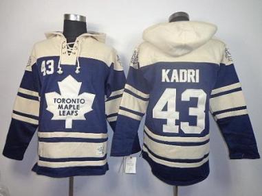 Toronto Maple Leafs 43 Nazem Kadri Blue Lace-Up NHL Jersey Hoodies Toronto Maple Leafs 43 Nazem Kadri Blue Lace-Up NHL Jersey Hoodies