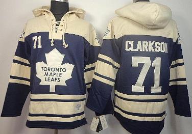 Cheap Toronto Maple Leafs 71 David Clarkson Blue Lace-Up NHL Jersey Hoodies For Sale