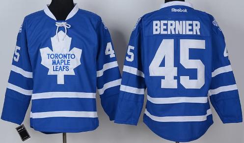Cheap Toronto Maple Leafs 45 Jonathan Bernier Blue NHL Jersey For Sale