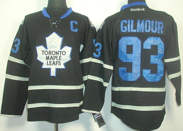 Cheap Toronto Maple Leafs #93 Doug Gilmour Black Ice NHL Jerseys For Sale