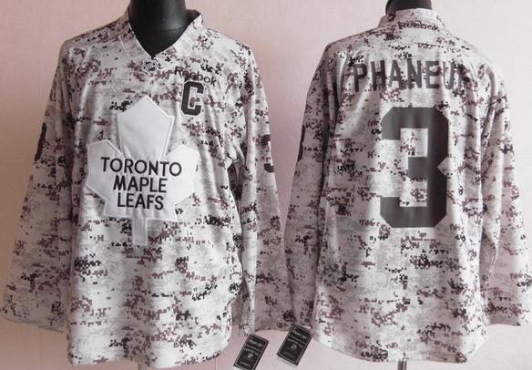 Cheap Toronto Maple Leafs 3 Dion Phaneuf White Camo NHL Jerseys For Sale