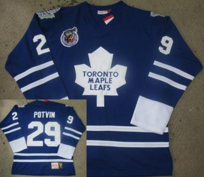 Toronto Maple Leafs 29 Felix Potvin 1992-93 Blue Jersey