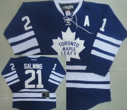 Cheap Toronto Maple Leafs #21 Borje Salming 2012 New Blue Jersey For Sale