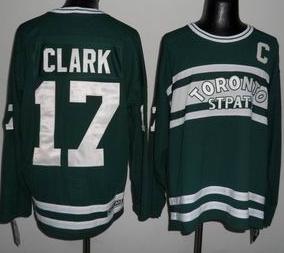 Cheap Toronto Maple Leafs 17 Wendel Clark Green NHL Jersey For Sale
