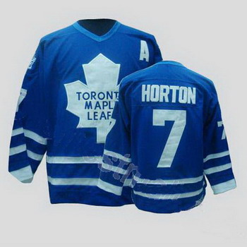 Cheap Toronto Maple Leafs 7 Tim Horton Blue CCM Throwback Jersey For Sale