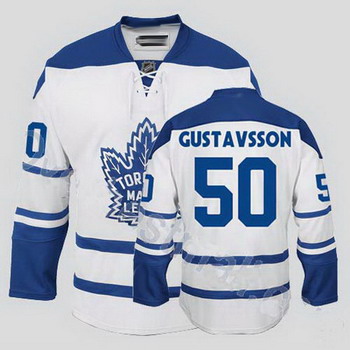 Cheap Toronto Maple Leafs 50 Jonas Gustavsson White Third Jersey For Sale