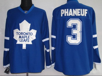 Cheap Pittaburgh Toronto Maple Leafs 3 Phaneuf blue For Sale