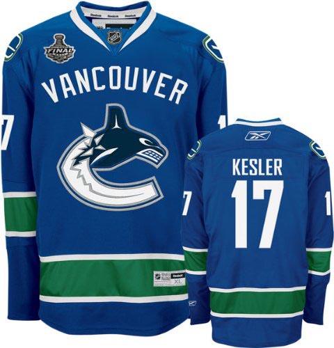 Cheap Vancouver Canucks 17 Ryan Kesler Blue 2011 Stanley Cup Jersey For Sale