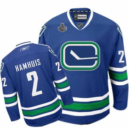 Cheap Vancouver Canucks 2 Hamhuis Blue 3RD 2011 Stanley Cup Jersey For Sale