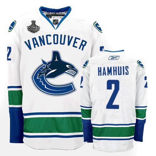 Cheap Vancouver Canucks 2 Hamhuis White 2011 Stanley Cup Jersey For Sale