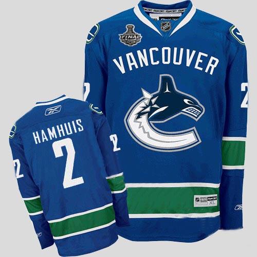 Cheap Vancouver Canucks 2 Hamhuis Blue 2011 Stanley Cup Jersey For Sale