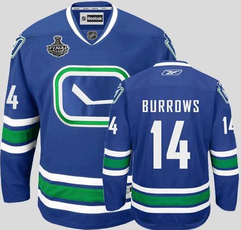 Cheap Vancouver Canucks 14 Alexandre Burrows Blue Third 2011 Stanley Cup Jersey For Sale