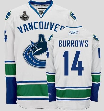 Cheap Vancouver Canucks 14 Alexandre Burrows White 2011 Stanley Cup Jersey For Sale
