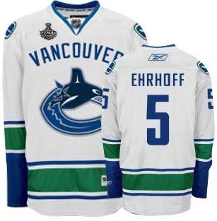 Cheap Vancouver Canucks 5 Christian Ehrhoff White 2011 Stanley Cup Jersey For Sale