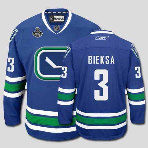 Cheap Vancouver Canucks 3 Kevin Bieksa Blue 3RD 2011 Stanley Cup Jersey For Sale
