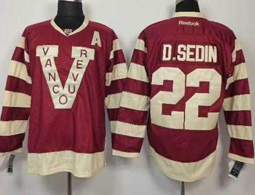 Cheap Vancouver Canucks 22 D.Sedin Red NHL Jerseys For Sale