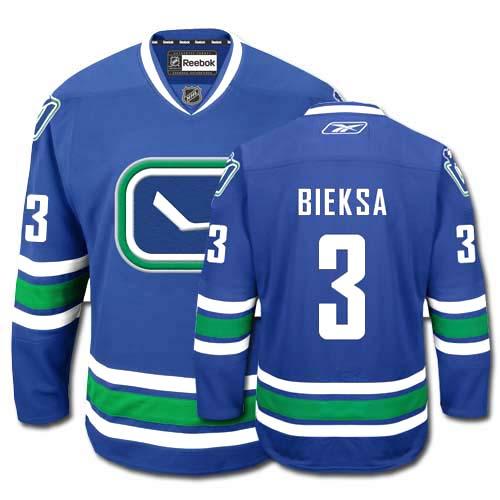 Cheap Vancouver Canucks 3 Kevin Bieksa Blue 3rd Jersey For Sale