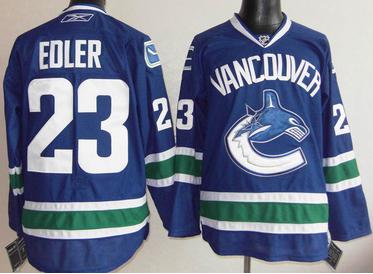 Vancouver Canucks 23 Edler Blue Jersey
