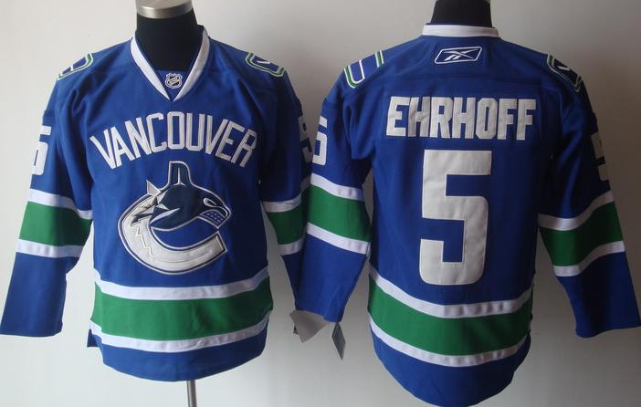 Cheap Vancouver Canucks 5 Ehrhoff Blue Jersey For Sale