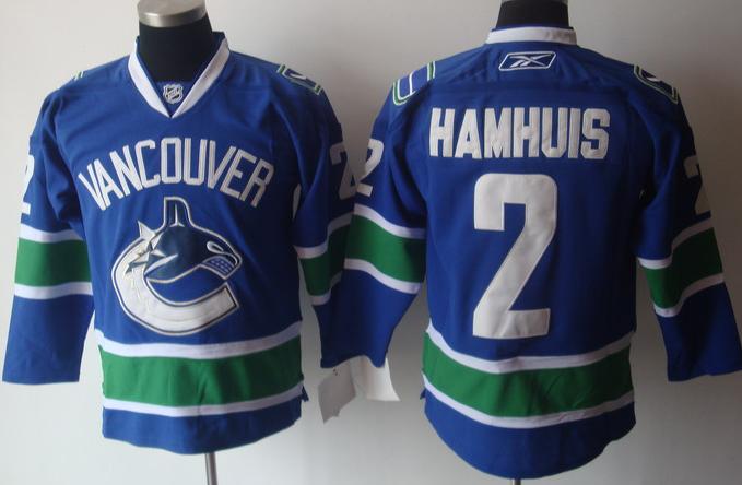 Vancouver Canucks 2 Dan Hamhuis Blue Jersey