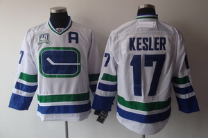 Cheap Vancouver Canucks 17 Ryan Kesler 40th Anniversary A Patch White Jersey For Sale