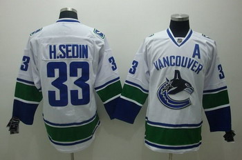 Cheap Vancouver Canucks 33 H.Sedin white Jersey A patch For Sale