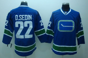 Cheap Vancouver Canucks 22 D.sedin blue 3rd Jersey For Sale