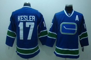 Cheap Vancouver Canucks 17 Kesler blue 3rd Jersey A patch For Sale
