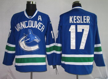 Cheap Hockey Jerseys Vancouver Canucks 17 KESLER blue For Sale