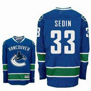 Cheap Vancouver Canucks 33 H.SEDIN blue Jersey For Sale