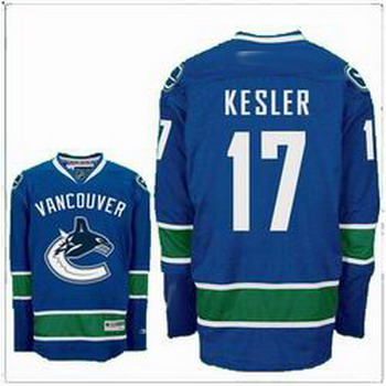 Vancouver Canucks 17 KESLER blue Jersey