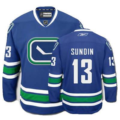Vancouver Canucks 13 SUNDIN blue Jersey