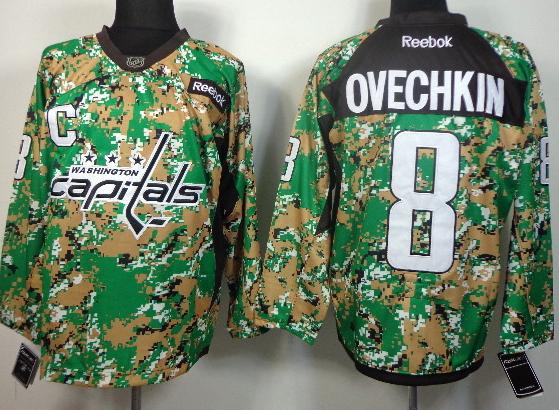 Cheap Washington Capitals 8 Alex Ovechkin Camo NHL Jerseys For Sale