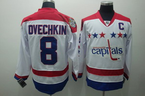 Washington Capitals 8 Alex Ovechkin white C patch Washington Capitals 8 Alex Ovechkin white C patch