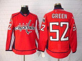 Cheap Washington Capitals No.52 GREEN Red Jersey For Sale