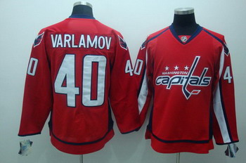 Cheap Washington Capitals 40 varlamov red jerseys For Sale