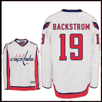 Washington Capitals 19 BACKSTROM white Jerseys