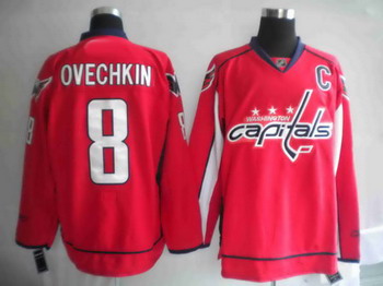 Jerseys Washington Capitals 8 Alex Ovechkin Red C patch