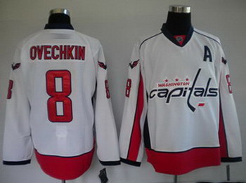 Washington Capitals 8 Alex Ovechkin white