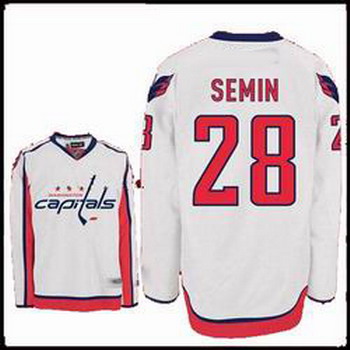 Washington Capitals 28 semin white Jersey