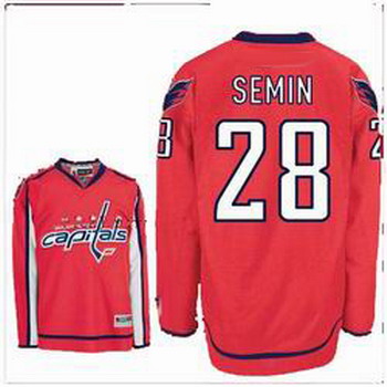Washington Capitals 28 semin red Jersey
