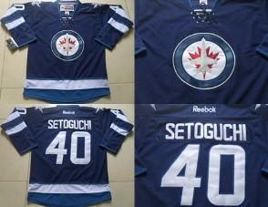 Cheap Winnipeg Jets 40 Devin Setoguchi Blue NHL Jerseys For Sale