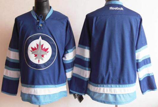Cheap Winnipeg Jets Jets Blank Blue 2011 New Style NHL Jersey For Sale
