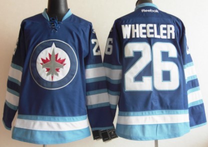 Cheap Winnipeg Jets 26 Blake Wheeler 2012 Blue NHL Jerseys For Sale
