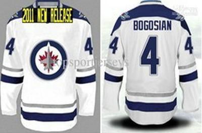 Cheap NHL Winnipeg Jets 4 Zach Bogosian White Jersey 2011 New Style For Sale