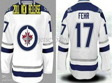 Winnipeg Jets 17 Eric Fehr White NHL Jerseys 2011 New Style