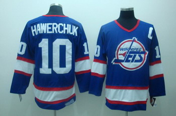 Cheap DALE HAWERCHUK 10 Winnipeg Jets blue jerseys CCM For Sale